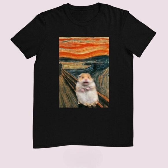 Tops - Scared Hamster Meme Shirt, Funny Tshirt, Parody Shirt